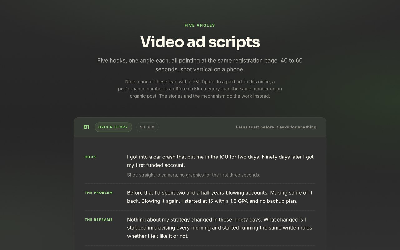 Ad creative scripts preview