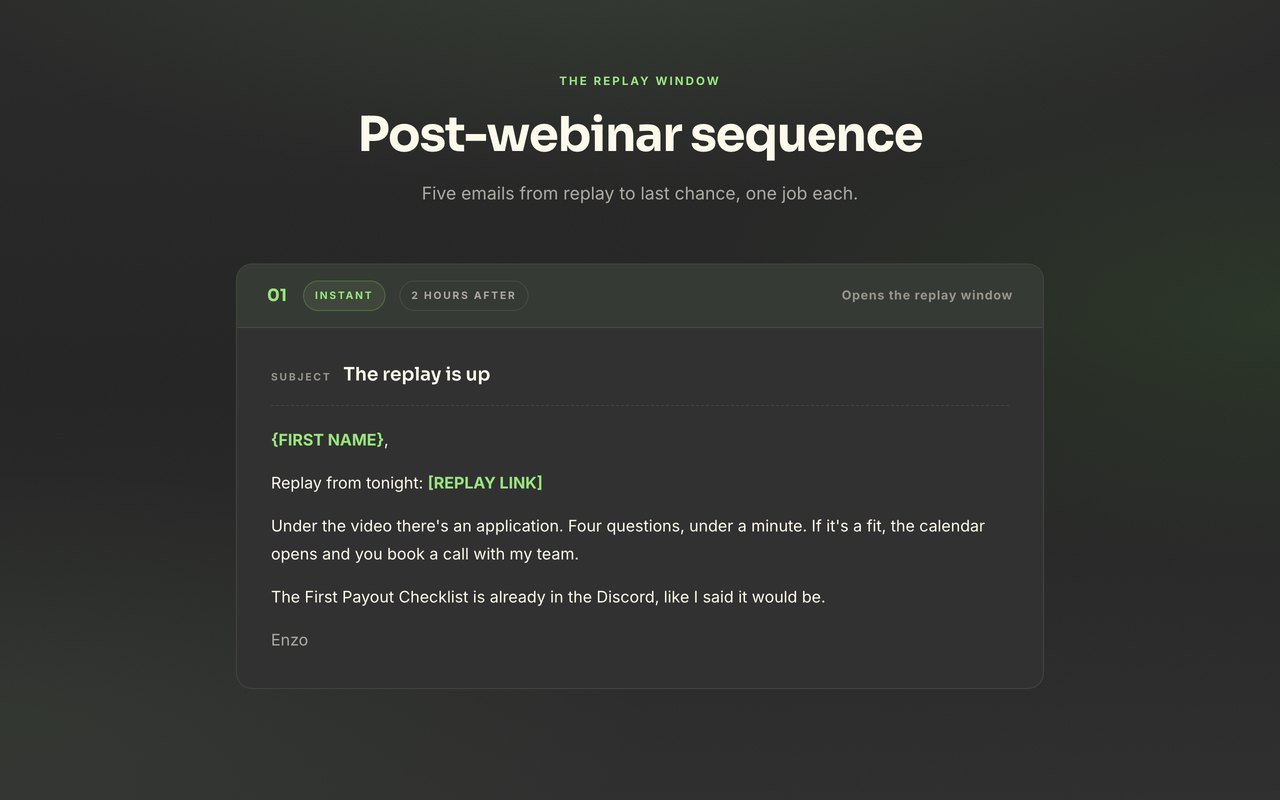Post-webinar preview